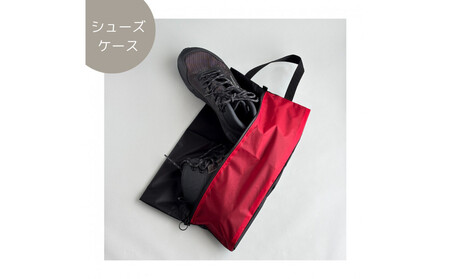[Lサイズ・赤]軽量ナイロン登山靴ケース シューズケース 着替えポーチ 旅行用 アウトドア ショートブーツ