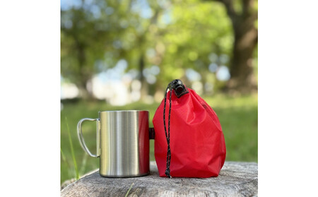 [XS 0.5L・赤] 手のひらサイズの軽量ナイロン巾着袋