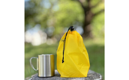 [S 1.5L・黄色] キャンプで大活躍!トイレットペーパーホルダー 小さめナイロン巾着袋 シンプル巾着