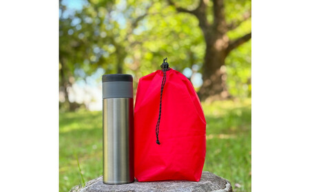 [M・3L・赤] 大きめナイロン巾着袋 スタッフバッグ スタッフサック バッグインバッグ 着替え袋