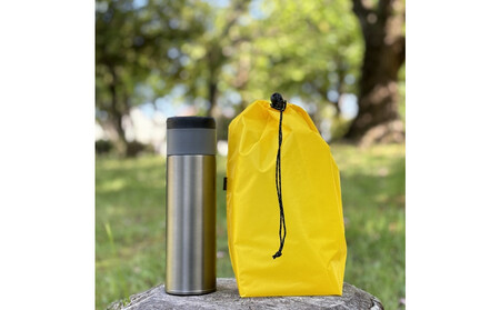 [M・3L・黄色] 大きめナイロン巾着袋 スタッフバッグ スタッフサック バッグインバッグ 着替え袋