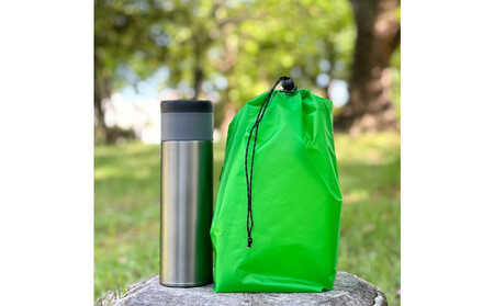 [M・3L・緑] 大きめナイロン巾着袋 スタッフバッグ スタッフサック バッグインバッグ 着替え袋