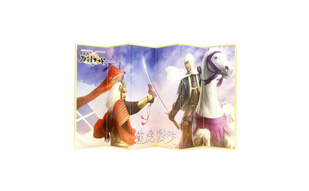 オリジナル[戦国武将6曲ミニ屏風]龍虎激突-上杉・武田-/名古屋刀剣博物館