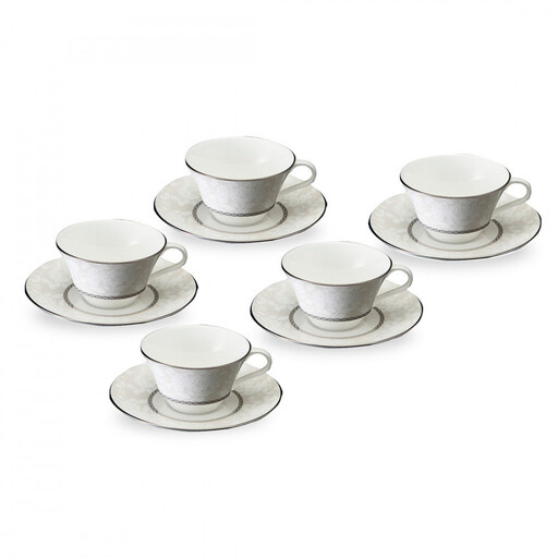 ナルミ ミラノビアンカ カップソーサー 5客セット 210cc