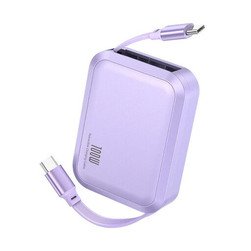 [パープル]★同色2個セット★[新登場&PD 100W]5in1 充電ケーブル Type-C to Type-C 充電コード 絡み防止 正規充電器対応 コンパクト マルチケーブル 急速 USB2.0 480Mbps 高速データ転送 iPad iPhone15/16/17対応 断線防止 全機種 長さ調整可能 安心保証つき[PL保険加入済み製品・安心]