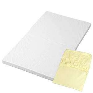 ベビー敷き布団 2点セット ( ミニベビーベッド用 約60×90cm ) 敷き布団 + 敷きふとん用シーツ クリーム 彩子育て