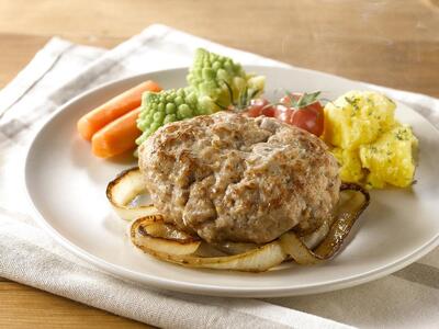 お肉ゴロゴロ 黒毛和牛の根菜ハンバーグ