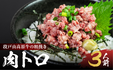 段戸山高原牛の肉トロ 計180g (60g×3パック) 肉トロ フレーク(段戸山高原牛)