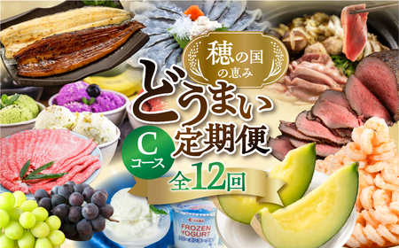 [農産物コース]穂の国の恵み どうまい 定期便 全12回 農産物コース / 定期便 定期便