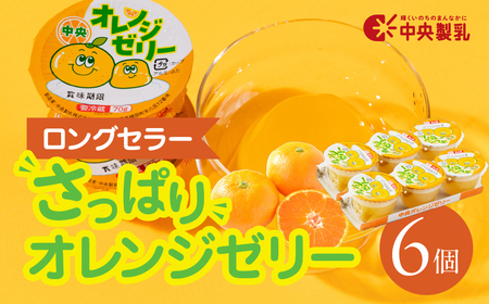 中央製乳 中央オレンジゼリー3p 6個セット おやつ デザート おれんじ 国内製造 果汁 ロングセラー 愛知県 豊橋市