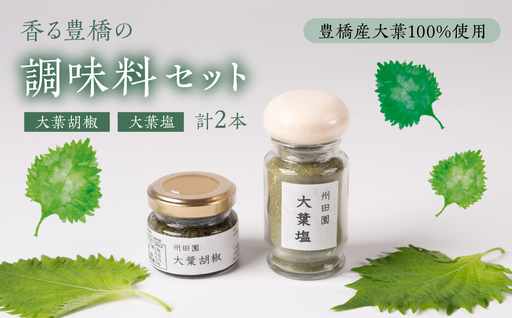 [豊橋産大葉使用]大葉調味料セット ≪香り広がる 大葉塩≫≪爽やかな辛味 大葉胡椒≫ スパイス しお コショウ