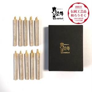 白 小丸10本入り(短箱) 国内産ハゼの実蝋を100%使用して作った[伝統工芸品 和ろうそく]