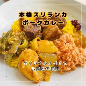 本格スリランカ ポークカリーセット 愛知県岡崎市産 ジャスミンライス付き 1食[配送不可地域:離島]