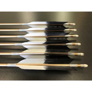 七面鳥アルミ矢「1913」　6本組(シャフト色:茶　矧ぎ糸:白系)【1202253】