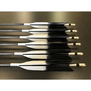 七面鳥アルミ矢「1913」　6本組(シャフト色:黒　矧ぎ糸:白系)【1201887】