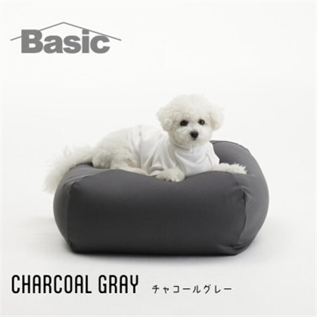 【ハナロロ】 ビーズクッション ペットクッションMカバー付 60L(チャコールグレー)【1240510】