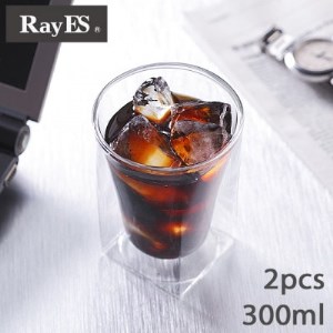 RayES/レイエスのダブルウォールグラス　RDS-002　300ml　ペアセット(2入)【1371856】