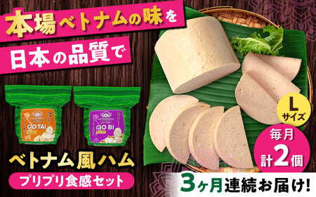 [全3回定期便]ベトナムハム プリプリ食感2種セット / ハム ベトナム料理 [BBBE019]