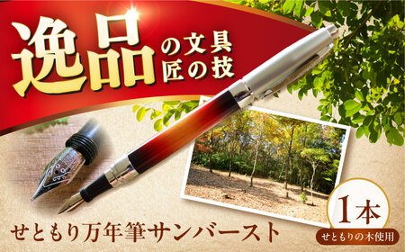 どんぐりの木の万年筆 サンバースト 1本 / 瀬戸市 / [わたり工房] / 文房具 ヴィンテージ ビンテージ ギター 木製 [BBAU001]