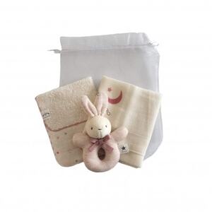 412309BL/ベビー向けアイテムのミニギフト(ピンク・ウサギ)