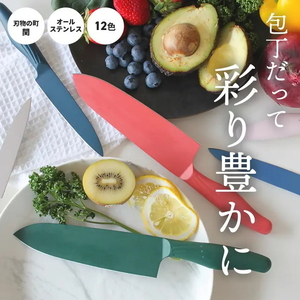 包丁だって彩り豊かに!オールステンレスのカラー包丁「haleiro(ハレイロ)」サントク・ペティ 各1本のセット