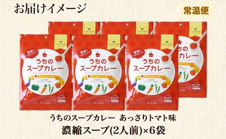 スープカレーの素 うちのスープカレー トマト味 2人前×6袋 小分け スープカレー スパイス トマト スープ カレー 簡単 手軽 料理の素 お取り寄せ ギフト ピーアンドピー 送料無料 北海道 札幌市