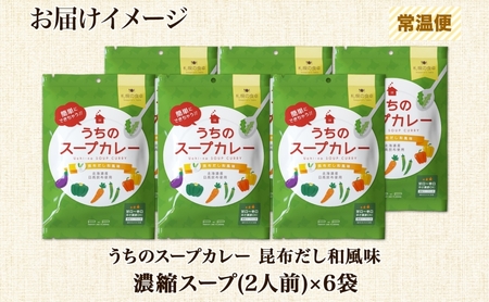 スープカレーの素 うちのスープカレー 昆布だし 和風味 2人前×6袋 
