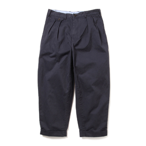 BEAMS PLUS 2プリーツ ツイル パンツ　NAVY　M