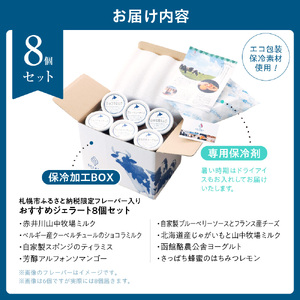 ジェラート 札幌市ふるさと納税限定フレーバー入りセット　8個