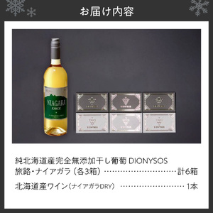 C北海道完全無添加干し葡萄と札幌産セレクトワイン1本のマリアージュセット