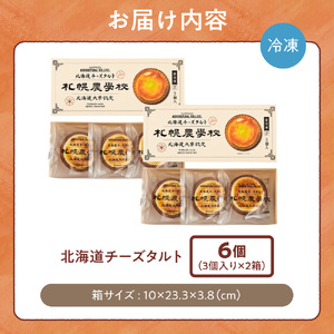 【ふるなびWEEK対象】 北海道チーズタルト 6個| 札幌農学校 タルト FN-Limited-PR
