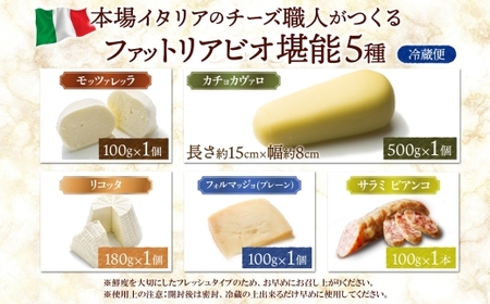 【ファットリアビオ北海道チーズ】本格チーズ 堪能5種セット
