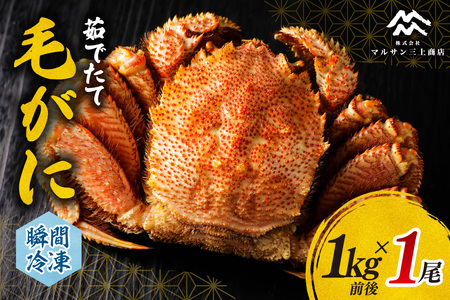 茹でたて毛がに(瞬間冷凍）1kg前後｜北海道産 毛ガニ 蟹 茹でたて 北海道 札幌市