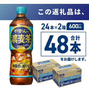 やかんの濃麦茶 from 爽健美茶 600mlPET×48本｜コカ・コーラ 飲料 ドリンク 飲み物 お茶 北海道 札幌市