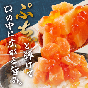 北海道産いくら醤油漬け（鮭卵）とトロサーモンの絶品！親子丼セット300ｇ（150ｇ×2個）