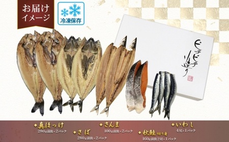 ふじと屋 干物5種 計8点 真ほっけ さば さんま いわし 秋鮭切り身 ホッケ ほっけ開き 鯖 さば 秋刀魚 鰯 イワシ 鮭 サケ 海鮮 干物 詰め合わせ セット お取り寄せ グルメ 産直 札幌市