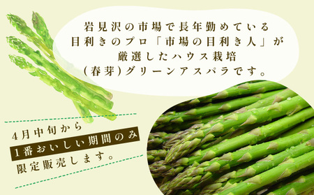 北海道岩見沢産グリーンアスパラ Lサイズ1kg【a142-001】