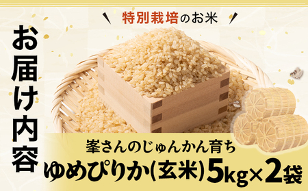 令和7年産！岩見沢産 特別栽培米 峯さんの「ゆめぴりか」玄米10kg（5kg×2）a121-022