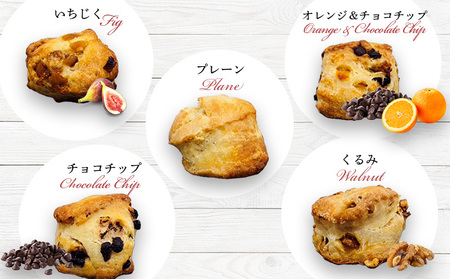 幻の小麦粉キタノカオリ（岩見沢産）を使用したスコーン(5種×各3個入り) a131-010