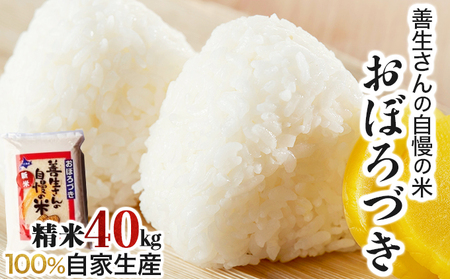 令和4年産！『100%自家生産精米』善生さんの自慢の米 おぼろづき４０kg