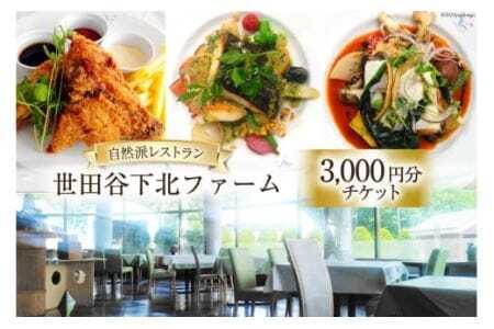 商品券 レストラン 世田谷下北ファーム エアチケット 3000円分 [剣淵町役場 北海道 剣淵町 14656143]