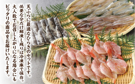 【愛知県三河産】天ぷら用海鮮ひらき4種(53尾)セット盛り_【G0651】