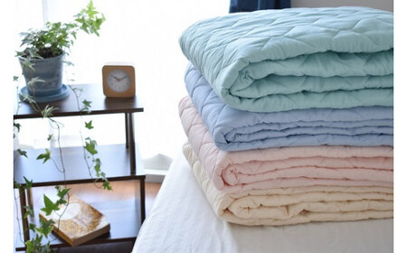 和晒し ダブルガーゼ敷パット シングルサイズ_アイボリー【G0122】