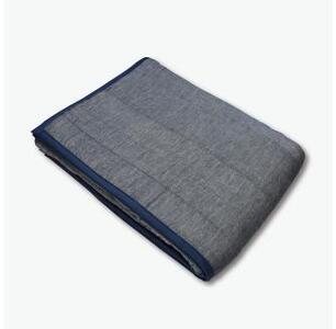 【洗うたびにふっくら、やわらか】三河木綿　8重ガーゼケット　シングルサイズ_ブルー【G0199】