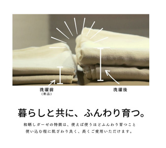 三河産　綿100％和晒し　120本ガーゼ掛けふとんカバー_レイスブルー【G0582】