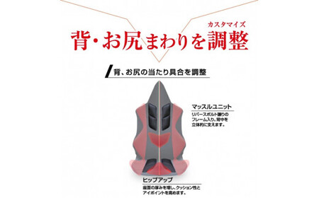 自動車用シートクッション アメージングGT アルティメット_レッド×ドイツカラー【G0062】