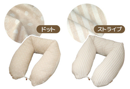 抱き枕 オーガニックコットン ダブルガーゼ_ストライプ柄【G0475】