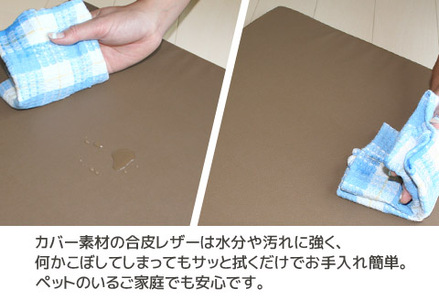 座布団 合皮レザー 5枚組 固形チップウレタン入り_ブラック【G0476】