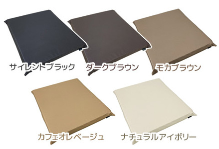 座布団 合皮レザー 5枚組 固形チップウレタン入り_ブラック【G0476】