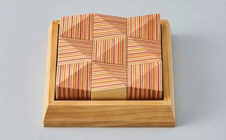 PWパズル 「ridge」 (レッドオレンジ) 木製 HOKKAIDO WOOD F6S-271